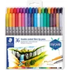 „Staedtler 3200 TB36“ dvigubo pluošto tapytojas (du patarimai siauroms ir plačioms linijoms, skaidrus faltui su 36 ryškiomis spalvomis)