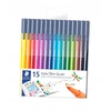 Staedtler Triplus flomasteriai, 15 spalvų, ryškūs