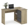 Halmar Stalas BEGA Desk Artisan Ąžuolo / Grafito Spalvos