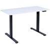 Home4you Stalas ERGO FIT Elektrinis, 120x68 cm, Juodas/Baltas