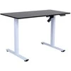 Home4you Stalas ERGO FIT su 1 varikliu, 120x68 cm, baltas/juodas