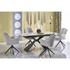 Halmar Stalas LUCIANO Extension Baltas Marmuras / Juoda