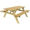 Stalas su suolais EKJU 165x154x75cm medinis/žalia
