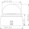 Stalinis LED šviestuvas GLOBO Disco, 6x0,06W, juodos sp., 3 x AA elementai(neįeina), 9x9cm