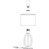 Stalinis šviestuvas EGLO Basildon, 1 x E27, 40W, juodos/ medžio sp., h42,5 x ø23 cm