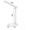 Bikuvalt 7W LED stalo šviestuvas NOBLITE N, juodas, 3000/4000/6500K, dimeriuojamas