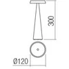 2,5W LED įkraunamas stalo šviestuvas TAO, juodas, 2700/3000K, dimeriuojamas, 90337