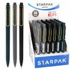 Starpak Automatinis mokyklinis juodas gelinis rašiklis