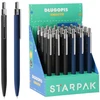 Starpak Smooth automatinis metalinis rašiklis, 0,7 mm, juodas
