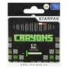 Starpak Žvakių vaškinės kreidelės 12 spalvų "Pixel" žaidimas