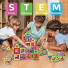 Stator 3D mokomieji magnetiniai blokeliai + STEM apžvalgos ratas vaikams Panelės
