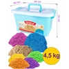 Stator Kinetic Sand 4,5kg SET XXXL SANDBOX plaukimo baseinas PELIETI SKAIČIAI RAIDĖS
