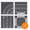 STATYBINĖ PLOKŠTE EVI statybinė bazė ROAD žaisliniams kaladėlėms