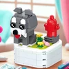 Statybinių plytų komplektas Dog SCHNAUZER 3D gaisrinis hidrantas 178 vnt. 6+
