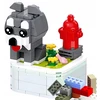 Statybinių plytų komplektas Dog SCHNAUZER 3D gaisrinis hidrantas 178 vnt. 6+