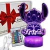 STICH 3D Stalinė lemputė 16 LED LILO IR STICH SU NUOTOLINIO PULTO VAIKŲ PULTU