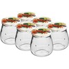 Stiklainiai su dangteliais Browin 500ml/Ø82/6vnt.