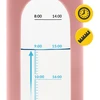 Stiklinė gertuvė 4FIZJO 750 ml, rožinė, vandens butelis, sportinė gertuvė, su dėklu, treniruotėms, kasdieniam naudojimui