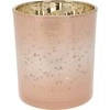 Stiklinė žvakidė Baltas ROSE, 2 spalvos, 10 cm