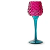 Stiklinė žvakidė JODECO LAMP, violetinės/žalsvos sp., 8 x 26 cm