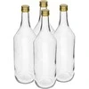 Stiklinis buteliai su kamščiu Browin 1L/4vnt.