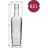 Stiklinis butelis su metal. dangteliu Pryncypalna Browin 500ml/6vnt.