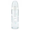 Stiklinis buteliukas su silikono žinduku NUK First Choice + New Classic, 240 ml, 0-6 mėn.