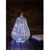 Stiklinis dekoras su LED Moliūgas Sidabrinis Pear Luxform 3xAAA/bat.nėra komp. sidabro spalvos