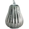 Stiklinis dekoras su LED Moliūgas Sidabrinis Pear Luxform 3xAAA/bat.nėra komp. sidabro spalvos