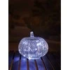 Stiklinis dekoras su LED Moliūgas Sidabrinis Low Luxform 3xAAA/bat.nėra komp. sidabro spalvos