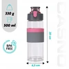 Stiklinis gertuvė Casno Cross 500 ml, rožinė