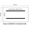 Home4You Stogelis supynėms CANADA 170x278cm
