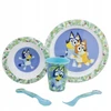 Stor BINGO AND BLUEY mėlynas dogs pusryčių rinkinys, vakarienė, dubuo, lėkštė, puodelis SZ