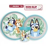 Stor Bluey mikrobangų pusryčių rinkinys. Neslystanti lėkštė + dubuo + puodelis