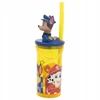 Spin Master Stor Chase Paw Patrol vaikiškas geriamojo šiaudelio puodelis su šiaudeliu 3D šiaudeliu 360ML