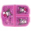 Stor KUROMI HELLO KITTY KOTEK priešpiečių dėžutė LUNCH BOX su 3 skyreliais vaikams
