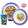 Stor SUPER ZINGS THINGS pusryčių ir vakarienės rinkinys su plastikiniais indais