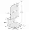 Stulpelių pagrindas Grundline 70x70x142x3mm juodas