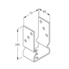 Stulpelių pagrindas Grundline 71x150x60x4mm juodas