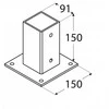 Stulpelių pagrindas Grundline 91x150x1.8mm juodas