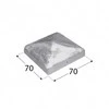 Stulpo kepurė Grundline 70x70x1mm juodas