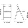 Sudedamas krėslas Tramontina 42.5x54.2x78.6cm medinis/plast./baltas