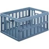 Sulankstoma plastikinė dėžė L NHG 48x35x23.7cm mėlyna