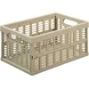 Sulankstoma plastikinė dėžė M NHG 35.5x24.2x16.3cm švies.smelio spalvos
