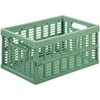 Sulankstoma plastikinė dėžė M NHG 35.5x24.2x16.3cm žalia