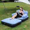 Sulankstoma pripučiama sofa su kojiniu pompa.