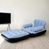 Sulankstoma pripučiama sofa su kojiniu pompa.