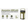 Sulankstomas kempingo žibintuvėlis, atsparus vandeniui 4000 mAh LED saulės USB 6 režimai