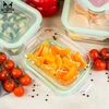 Superbutelki LUNCHBOX 630 ml STIKLINIS TAKAS, atsparus karščiui, tinkamas naudoti mikrobangų krosnelėje
