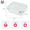 Superbutelki LUNCHBOX 630 ml STIKLINIS TAKAS, atsparus karščiui, tinkamas naudoti mikrobangų krosnelėje